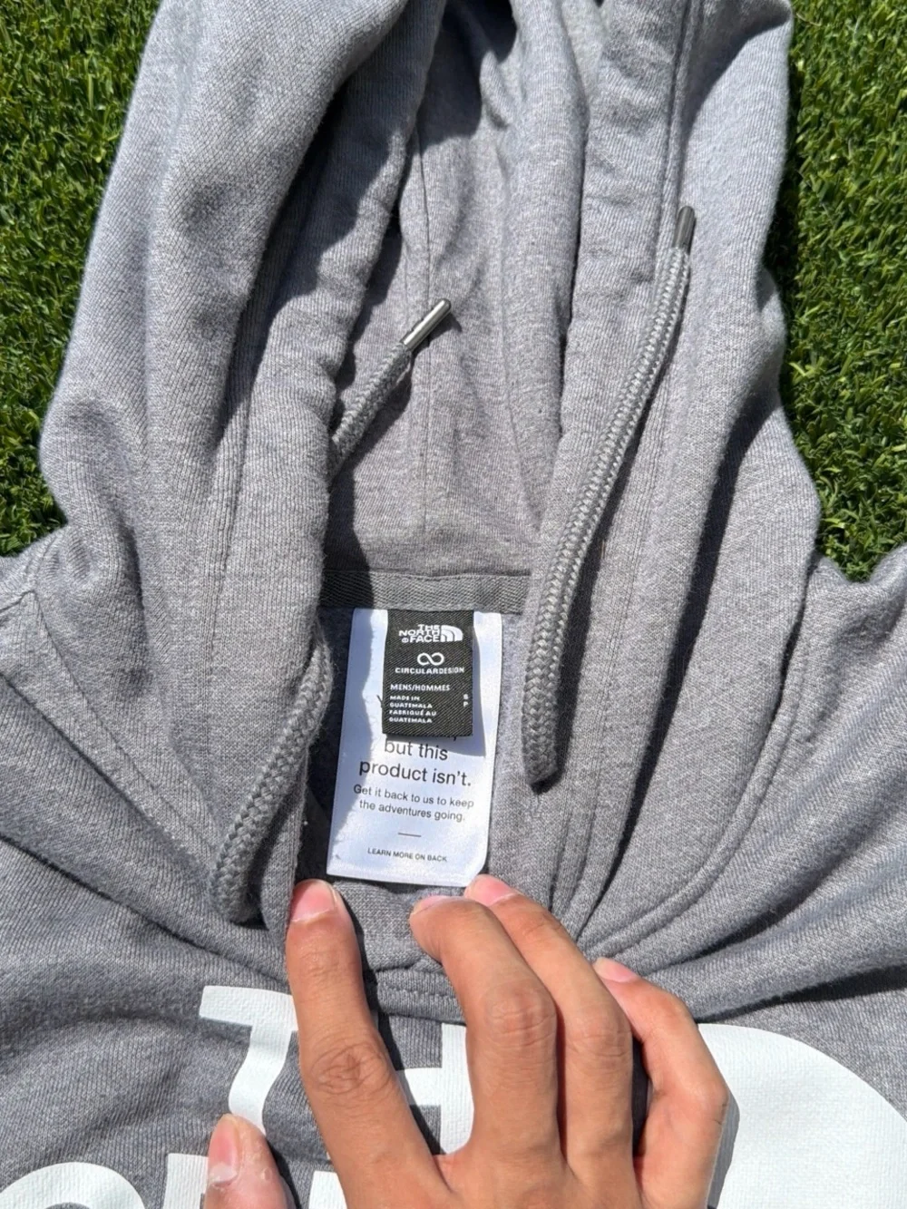 The North Face Men’s Light Grey Logo Hoodie